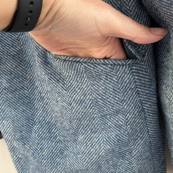 Boden Abraham Moon & Sons British Tweed Blazer in Blue Size US 8R - Picture 9 of 11